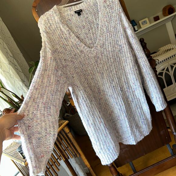 New Torrid Pullover Sweater - Multi color knit v-neck size 2 2X - Picture 6 of 10